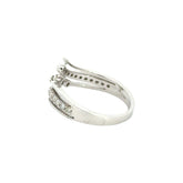18k White Gold and Diamond Fancy Ring in size 5 and total gold weight of 3.32g